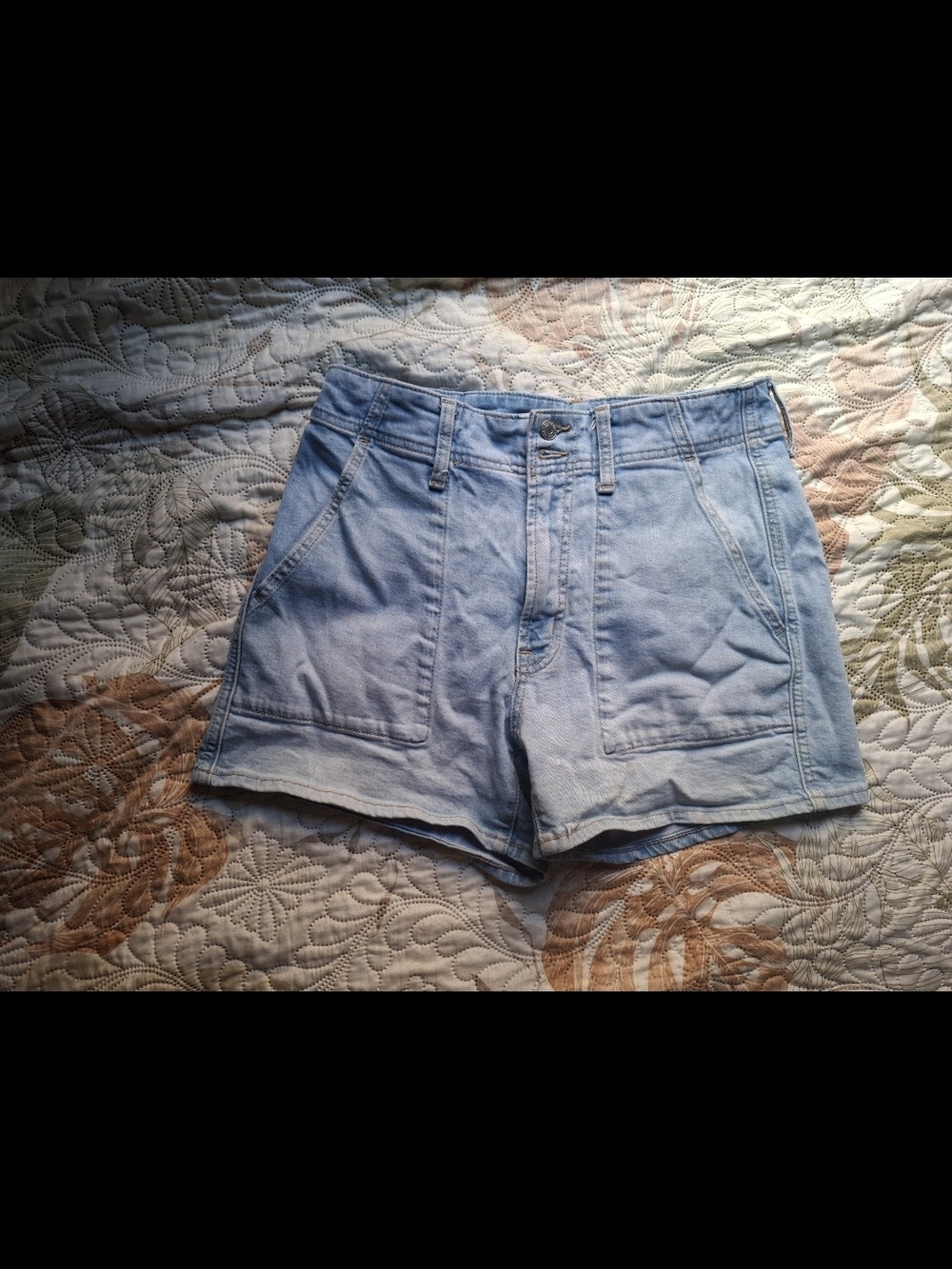GAP Light Wash High-Rise Denim Shorts